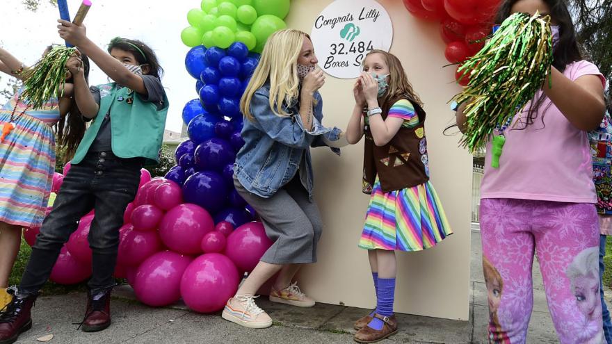 8-Year-Old California Cancer Survivor Breaks Girl Scout Cookie Record, CNN