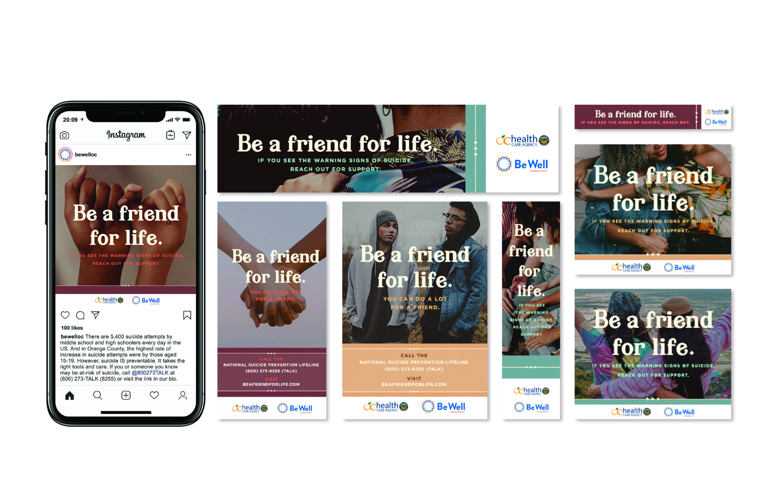 Orange County Health Care Agency youth suicide prevention campaign social media marketing, creative agency