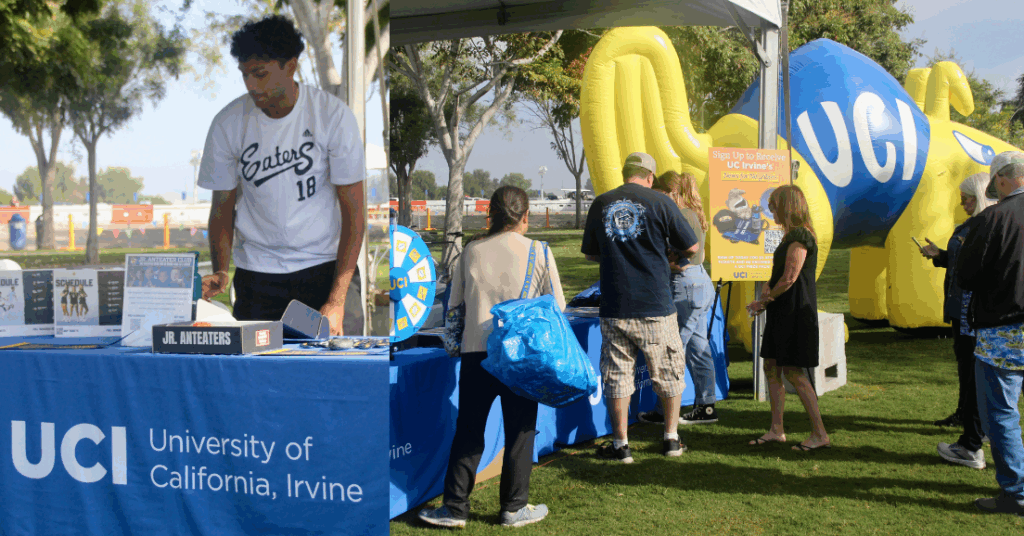 Volunteers from UCI engaged with the community at the Irvine Global Village Festival.
