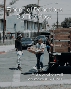 Financial donations do the most. 