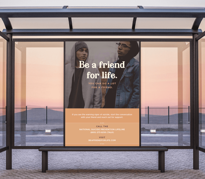 Bus Shelter Image Be A Friend For Life