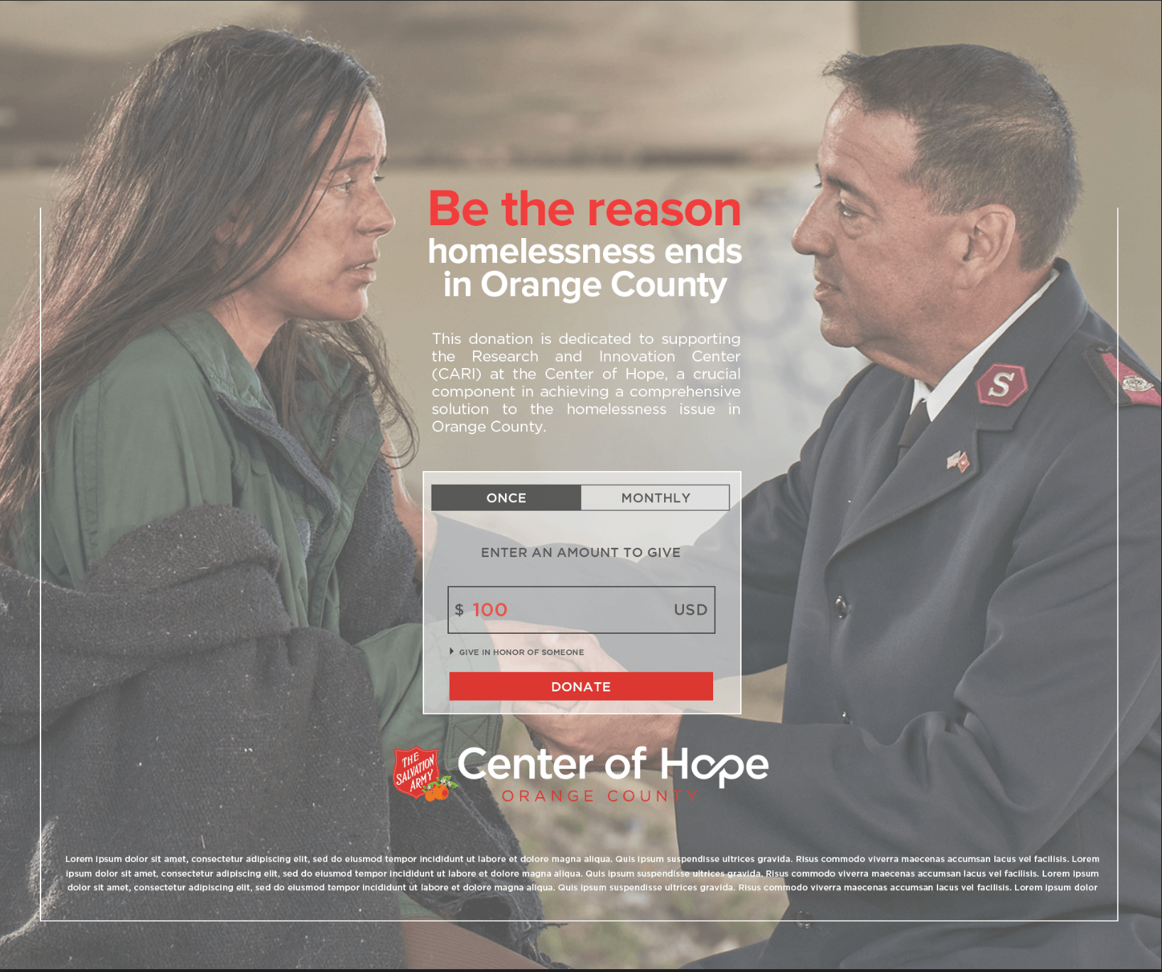 donation page